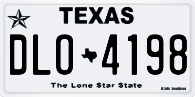 TX license plate DLO4198