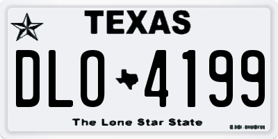 TX license plate DLO4199