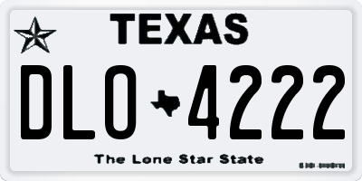 TX license plate DLO4222