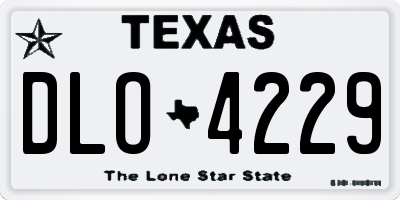 TX license plate DLO4229