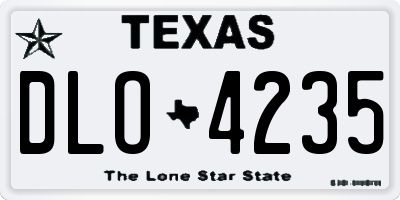 TX license plate DLO4235