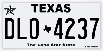 TX license plate DLO4237