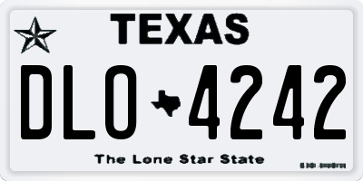 TX license plate DLO4242