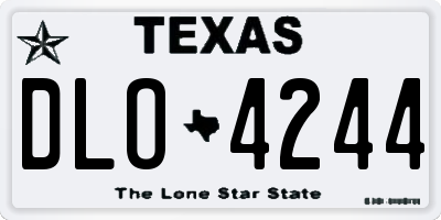 TX license plate DLO4244