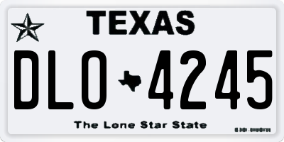 TX license plate DLO4245