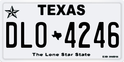 TX license plate DLO4246