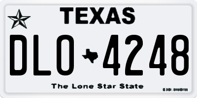 TX license plate DLO4248