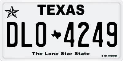 TX license plate DLO4249