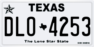 TX license plate DLO4253
