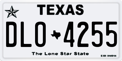 TX license plate DLO4255