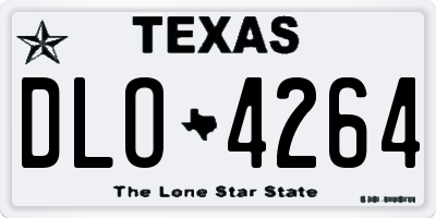 TX license plate DLO4264