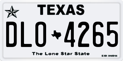 TX license plate DLO4265