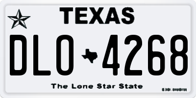 TX license plate DLO4268