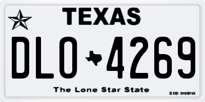 TX license plate DLO4269