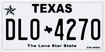 TX license plate DLO4270