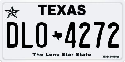 TX license plate DLO4272