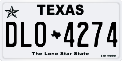 TX license plate DLO4274
