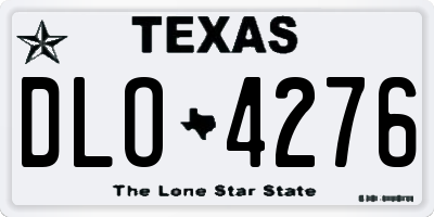 TX license plate DLO4276