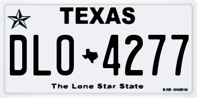 TX license plate DLO4277