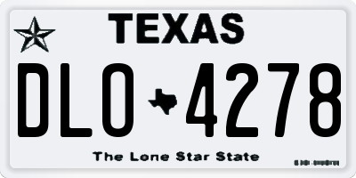 TX license plate DLO4278