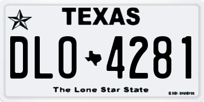 TX license plate DLO4281