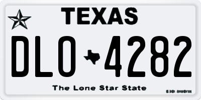 TX license plate DLO4282