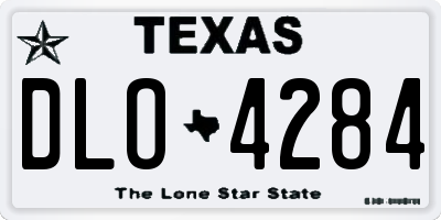 TX license plate DLO4284