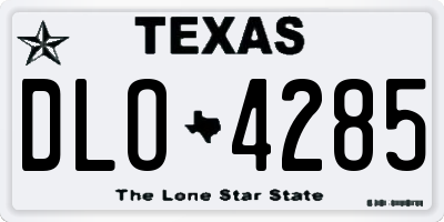 TX license plate DLO4285