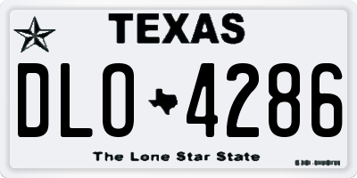 TX license plate DLO4286