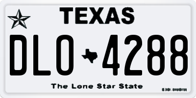 TX license plate DLO4288