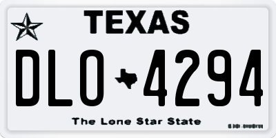 TX license plate DLO4294