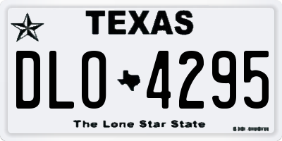 TX license plate DLO4295