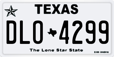 TX license plate DLO4299