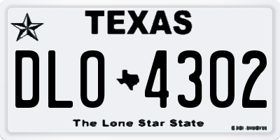 TX license plate DLO4302