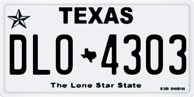 TX license plate DLO4303