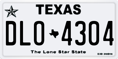 TX license plate DLO4304