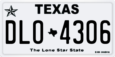 TX license plate DLO4306