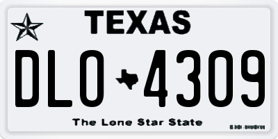 TX license plate DLO4309