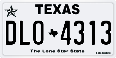TX license plate DLO4313