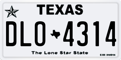 TX license plate DLO4314