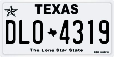 TX license plate DLO4319