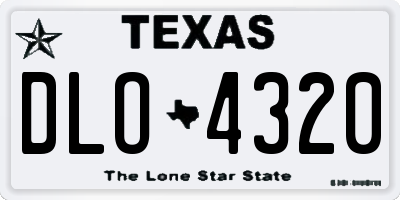 TX license plate DLO4320