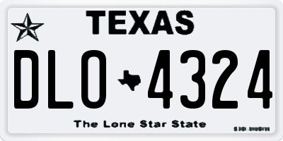 TX license plate DLO4324
