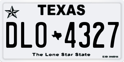 TX license plate DLO4327
