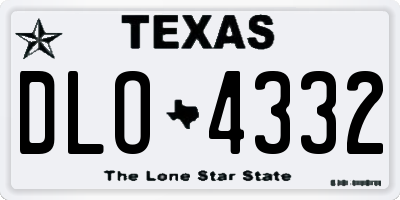 TX license plate DLO4332