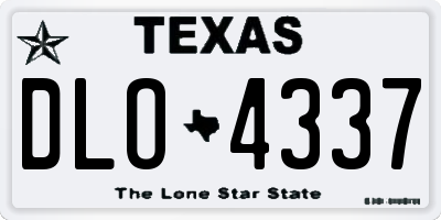 TX license plate DLO4337