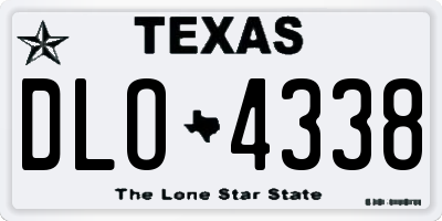 TX license plate DLO4338