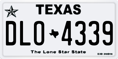 TX license plate DLO4339