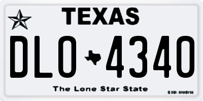 TX license plate DLO4340
