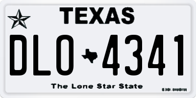 TX license plate DLO4341